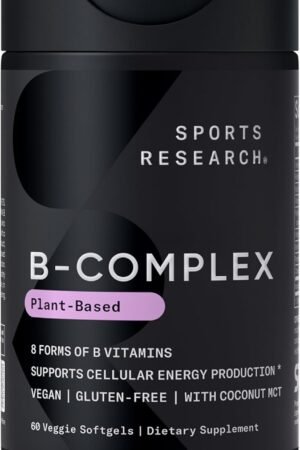 Sports Research® Vitamin B-Complex - Full Spectrum of B Vitamins with Methylated...