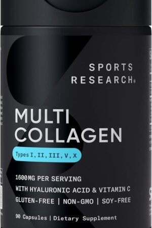 Sports Research® Multi Collagen Pills for Women & Men - Collagen Peptides (Type ...